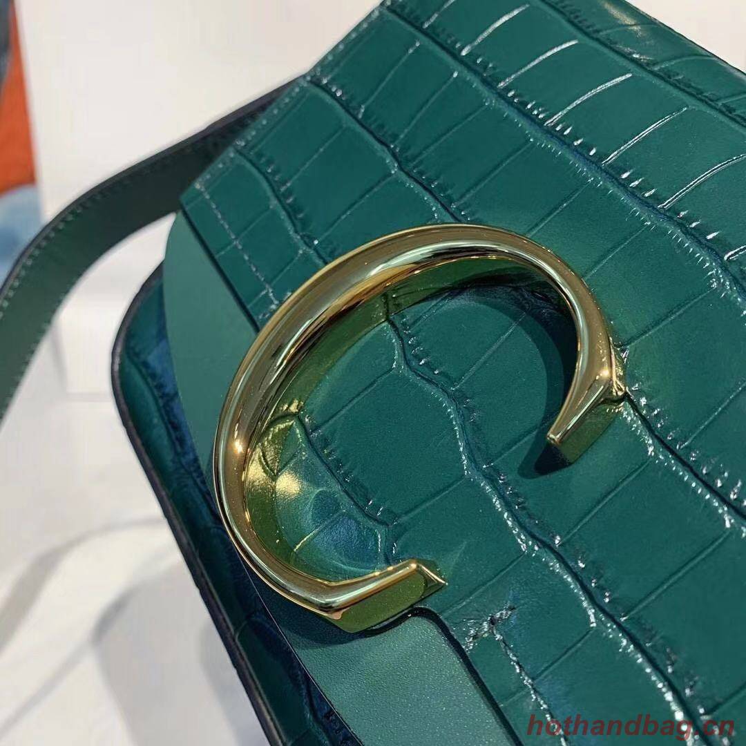 Chloe Original Crocodile skin Leather Top Handle Small Bag 3S030 Black Chloe Original Crocodile skin Leather Top Handle Small Bag 3S030 Black