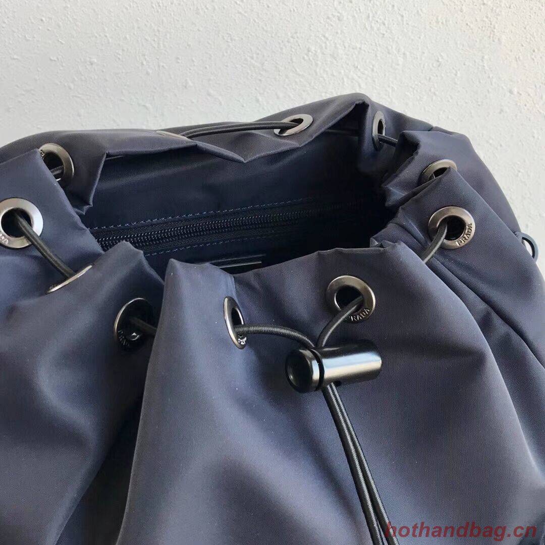 Prada Re-Nylon backpack 2VZ135 black&blue Prada Re-Nylon backpack 2VZ135 black&blue