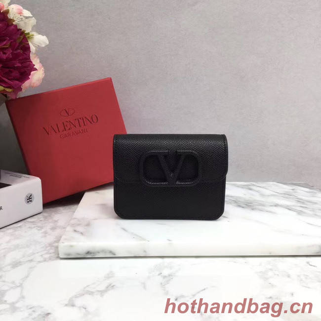 VALENTINO Origianl leather Card Holder 062 black