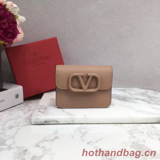 VALENTINO Origianl leather Card Holder 062 pink