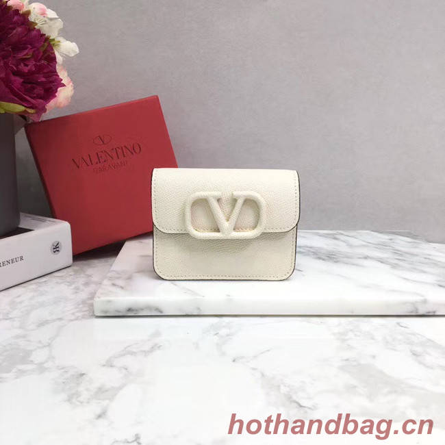 VALENTINO Origianl leather Card Holder 062 white