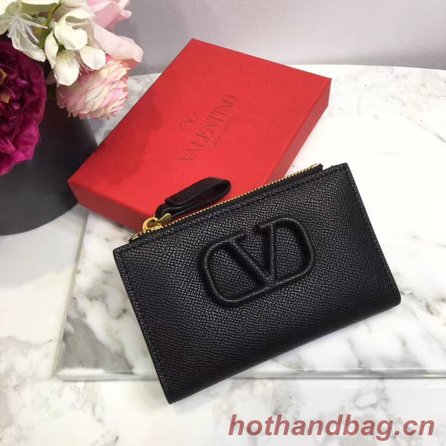 VALENTINO Origianl leather Card Holder 066 black