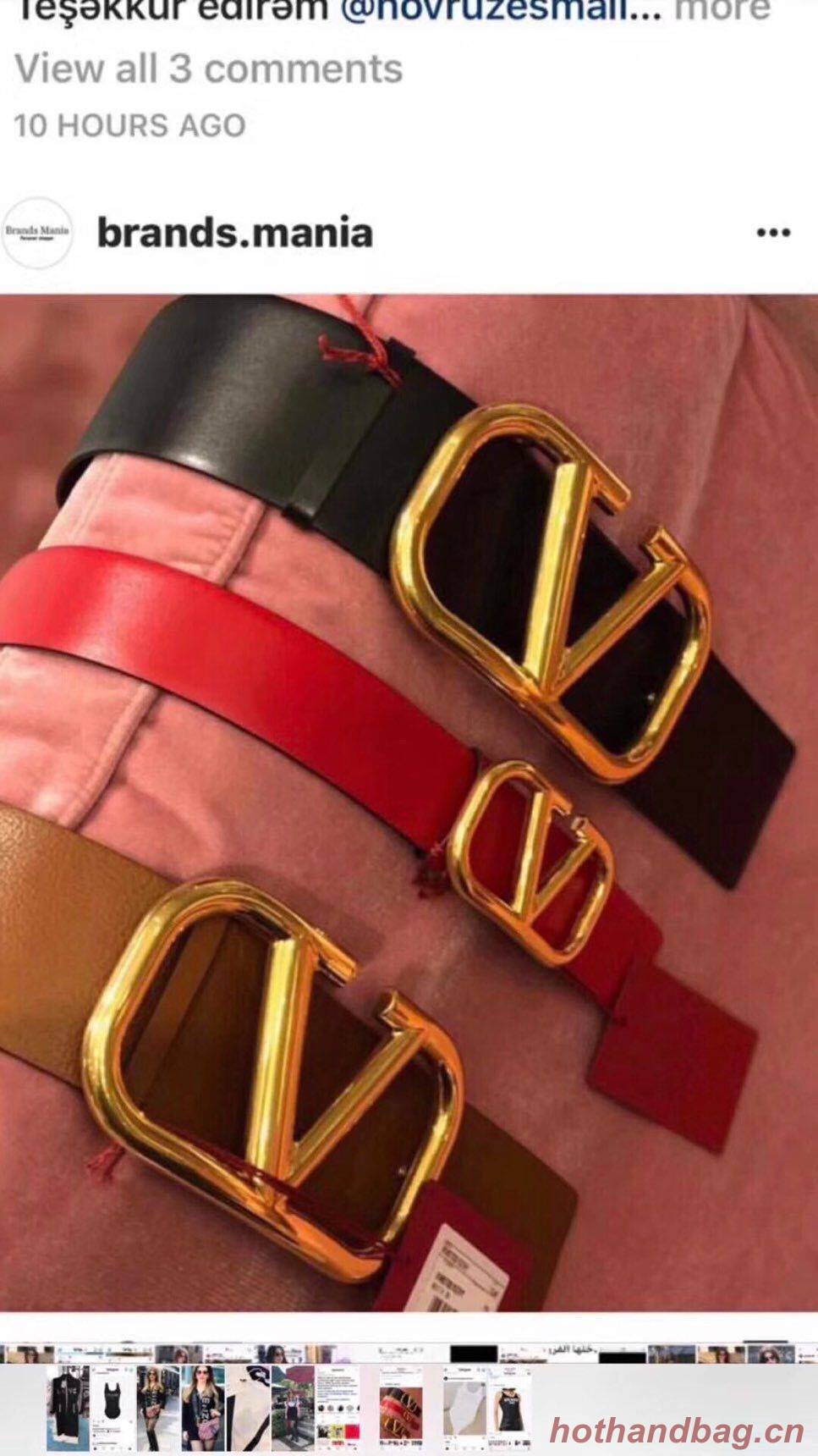 Valentino Leather Belt 3369 black wide 7.0CM Valentino Leather Belt 3369 black wide 7.0CM