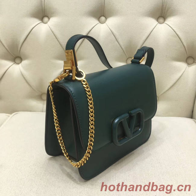 VALENTINO VLOCK Origianl leather shoulder bag 0906 green