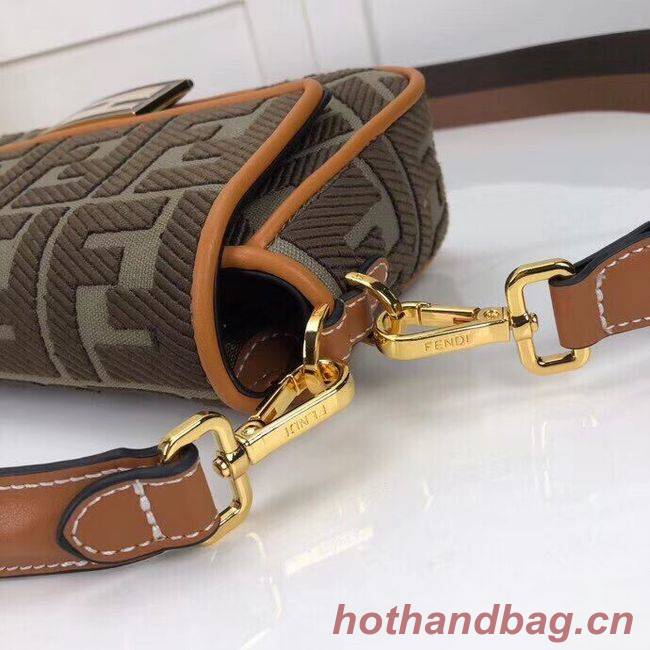 FENDI fabric bag F0386 Blackish green FENDI fabric bag F0386 Blackish green