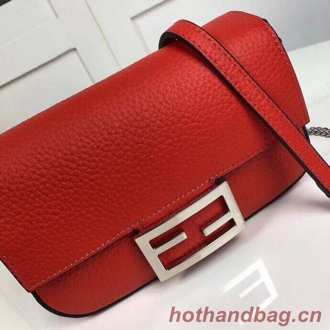 Fendi BAGUETTE leather bag F2467 red Fendi BAGUETTE leather bag F2467 red