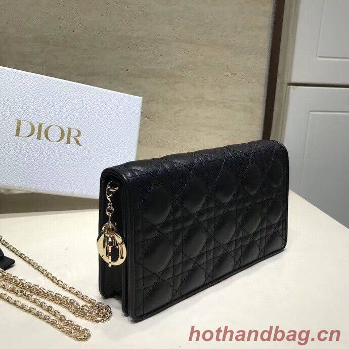 LADY DIOR CALFSKIN WALLET C9025A black LADY DIOR CALFSKIN WALLET C9025A black