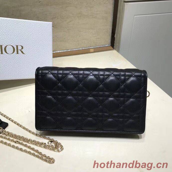LADY DIOR CALFSKIN WALLET C9025A black LADY DIOR CALFSKIN WALLET C9025A black