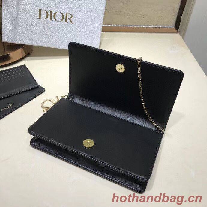 LADY DIOR CALFSKIN WALLET C9025A black LADY DIOR CALFSKIN WALLET C9025A black