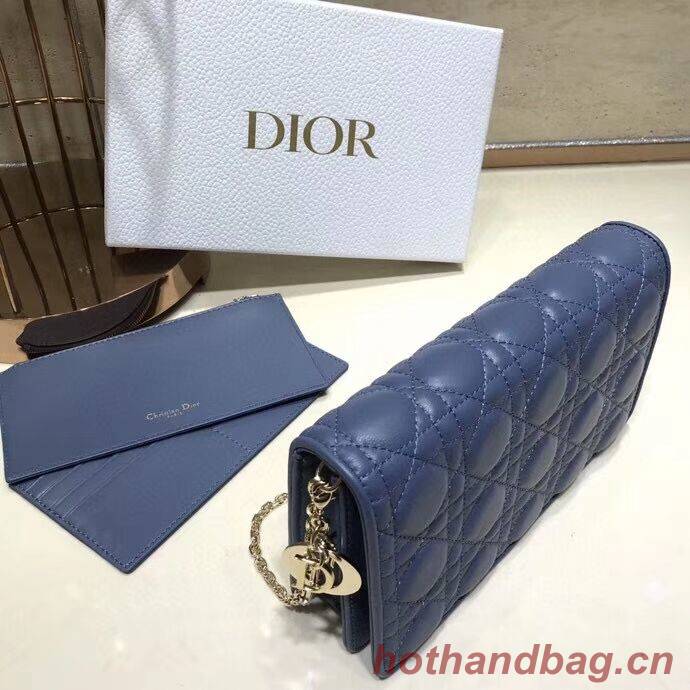 LADY DIOR Sheepskin WALLET C9025A blue LADY DIOR Sheepskin WALLET C9025A blue