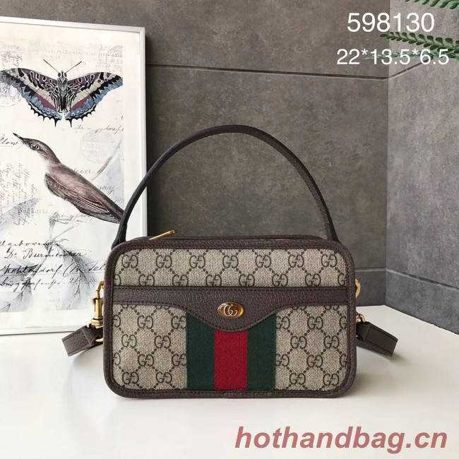 Gucci Ophidia GG Mini Shoulder Bag 598130 brown