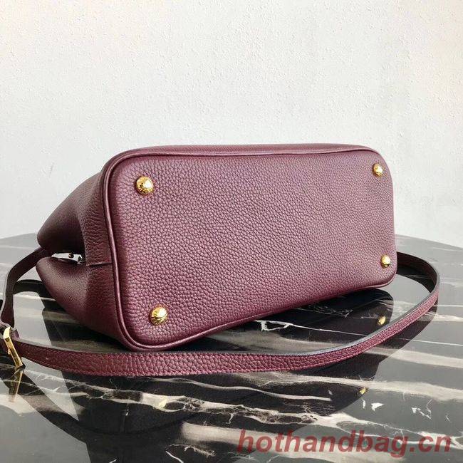 Prada Deer skin bag 1BG008 Burgundy Prada Deer skin bag 1BG008 Burgundy