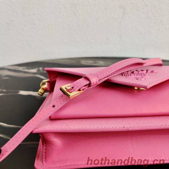Prada Saffiano leather mini-bag 1BP020 pink Prada Saffiano leather mini-bag 1BP020 pink