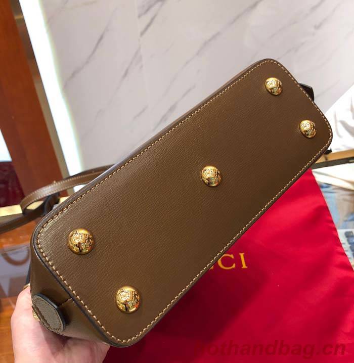 Gucci GG Supreme Canvas Top Handle Bag 621220 Brown Gucci GG Supreme Canvas Top Handle Bag 621220 Brown