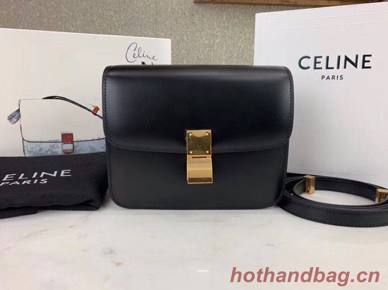 Celine Classic Box Teen Flap Bag Original Calfskin Leather 3379 Black