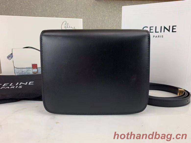 Celine Classic Box Teen Flap Bag Original Calfskin Leather 3379 Black Celine Classic Box Teen Flap Bag Original Calfskin Leather 3379 Black
