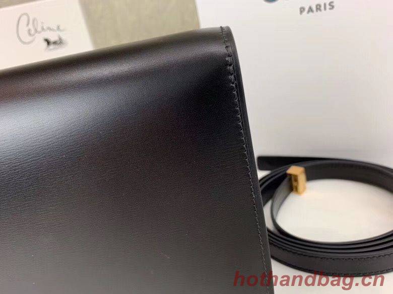 Celine Classic Box Teen Flap Bag Original Calfskin Leather 3379 Black Celine Classic Box Teen Flap Bag Original Calfskin Leather 3379 Black