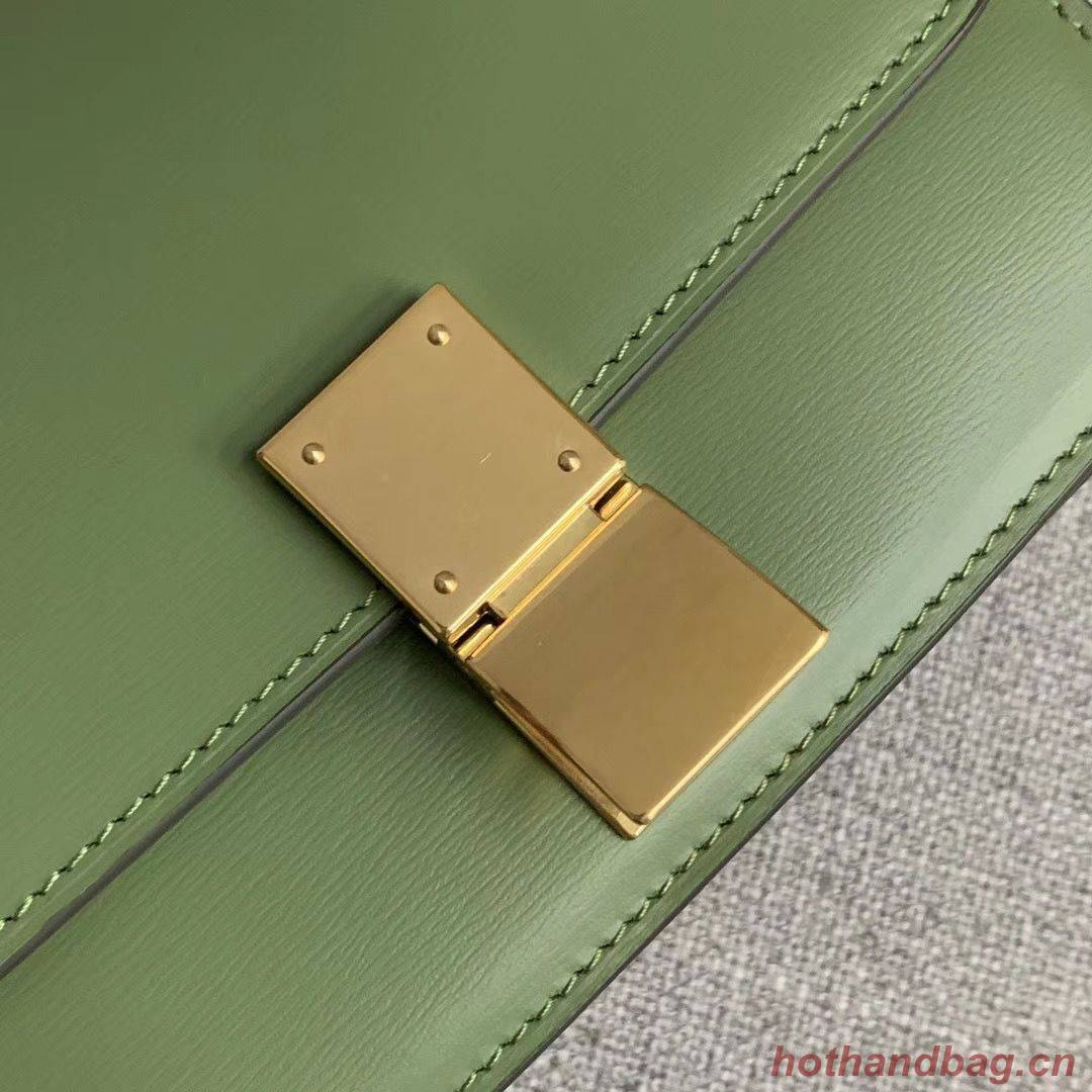 Celine Classic Box Teen Flap Bag Original Calfskin Leather 3379 Green Celine Classic Box Teen Flap Bag Original Calfskin Leather 3379 Green