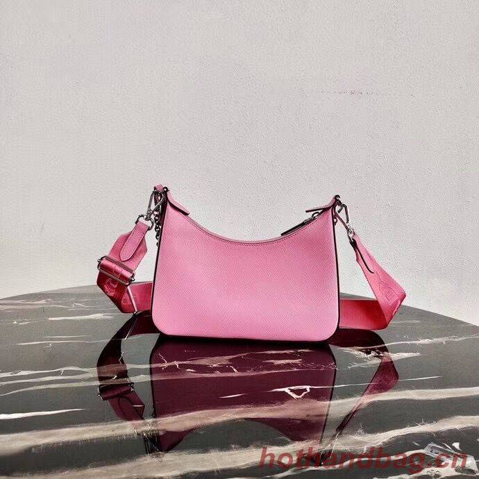 Prada Saffiano leather mini shoulder bag 2BH204 pink Prada Saffiano leather mini shoulder bag 2BH204 pink