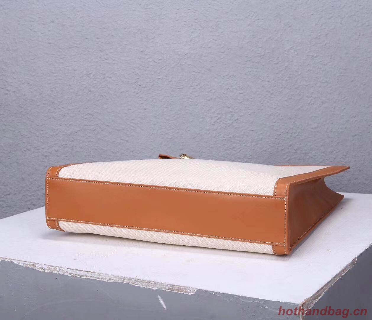 Celine TEEN TRIOMPHE BAG IN TRIOMPHE CANVAS AND CALFSKIN CL90402 white Celine TEEN TRIOMPHE BAG IN TRIOMPHE CANVAS AND CALFSKIN CL90402 white