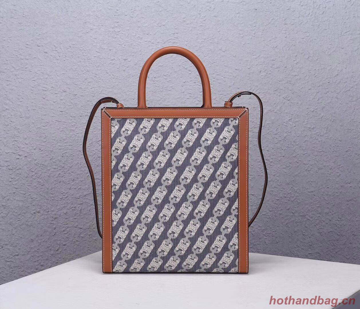 Celine TEEN TRIOMPHE BAG IN TRIOMPHE CANVAS AND CALFSKIN CL91041 blue Celine TEEN TRIOMPHE BAG IN TRIOMPHE CANVAS AND CALFSKIN CL91041 blue