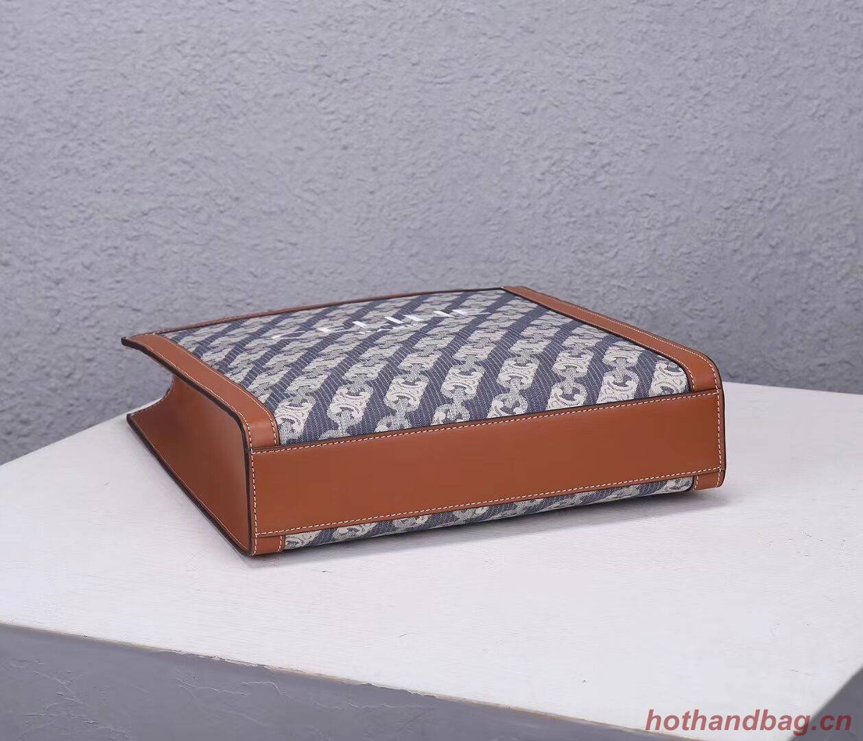 Celine TEEN TRIOMPHE BAG IN TRIOMPHE CANVAS AND CALFSKIN CL91041 blue Celine TEEN TRIOMPHE BAG IN TRIOMPHE CANVAS AND CALFSKIN CL91041 blue