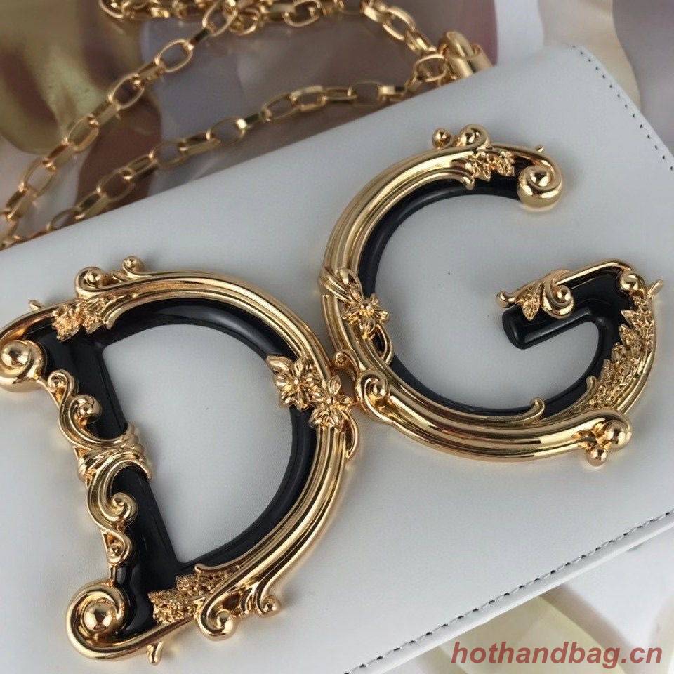 Dolce & Gabbana Original Leather Shoulder Bag BB6315 White Dolce & Gabbana Original Leather Shoulder Bag BB6315 White