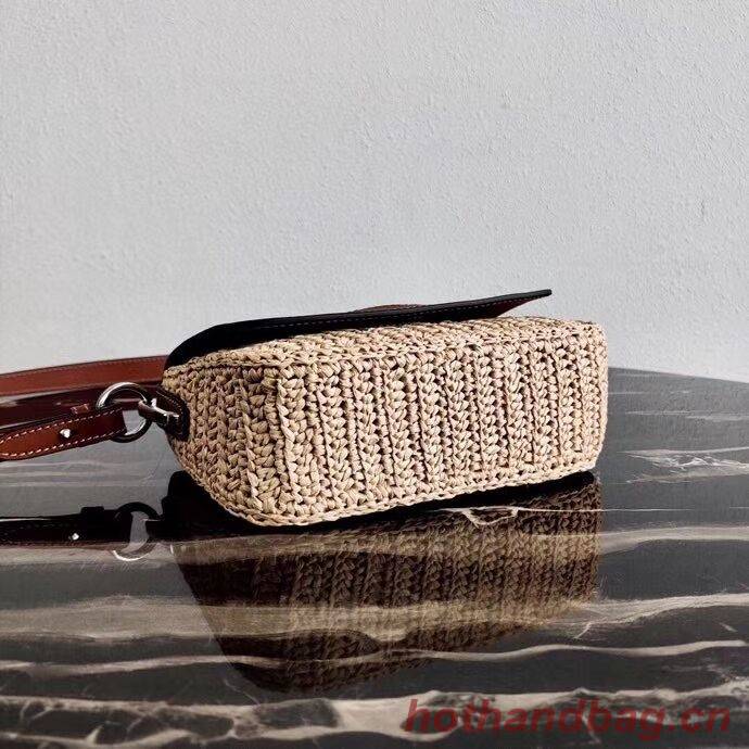 Prada Saffiano leather mini shoulder bag 2BD043 brown Prada Saffiano leather mini shoulder bag 2BD043 brown