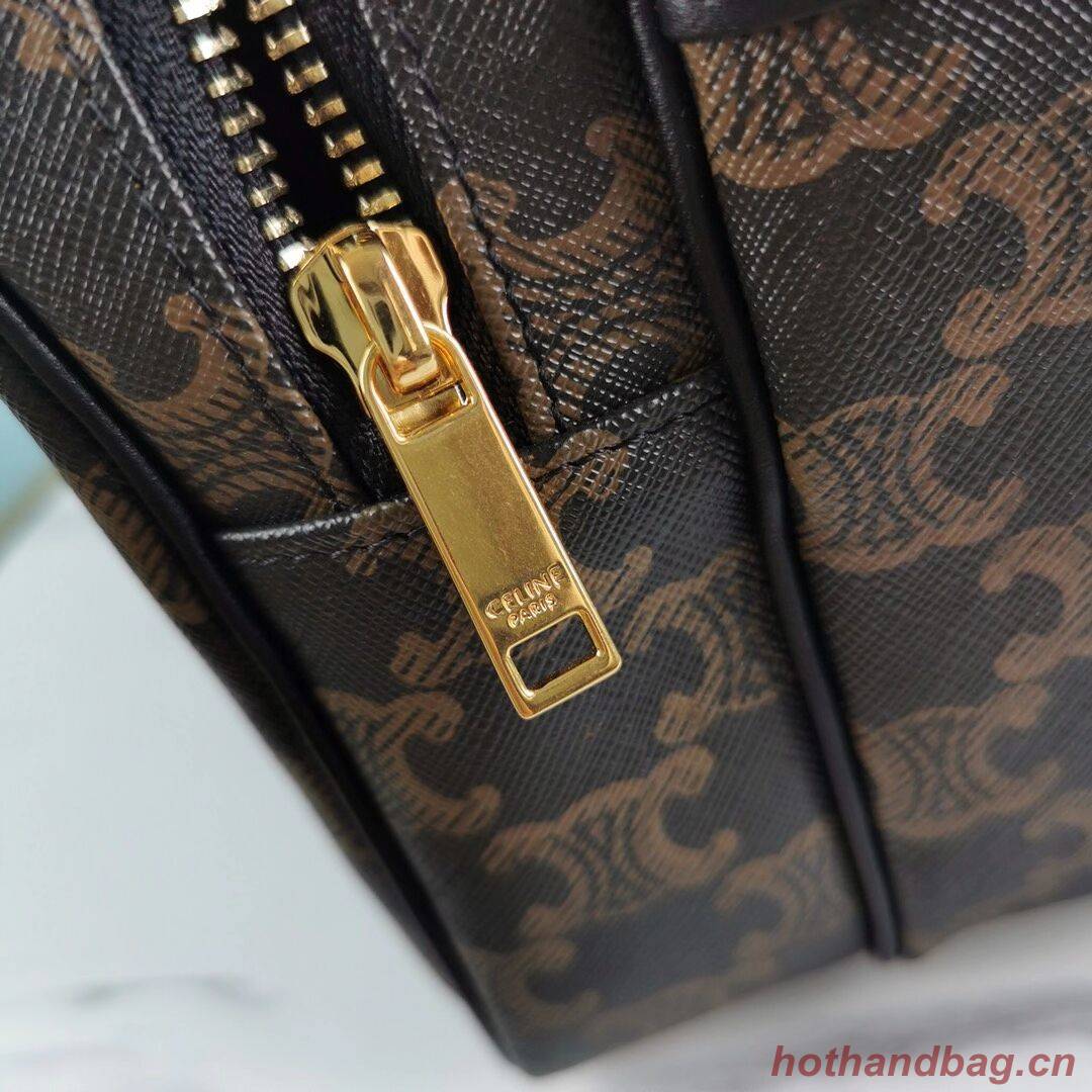 Celine SMALL CAMERA BAG IN TRIOMPHE CANVAS CL90822 black Celine SMALL CAMERA BAG IN TRIOMPHE CANVAS CL90822 black