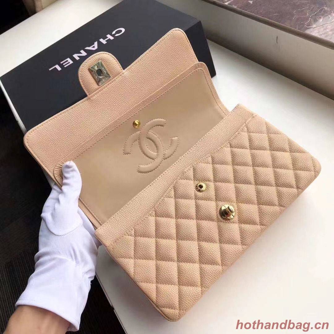 Chanel Double Flaps Bags Apricot Original Caviar Leather A1112 Gold or Silver Chanel Double Flaps Bags Apricot Original Caviar Leather A1112 Gold or Silver
