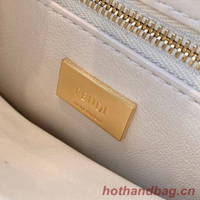 Fendi PEEKABOO ICONIC MINI nappa leather bag 8BN244 white