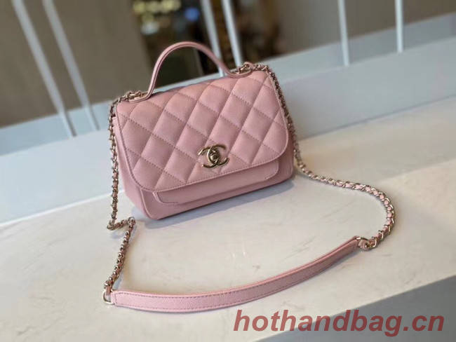 Chanel small flap bag Calfskin & Gold-Tone Metal A93749 pink