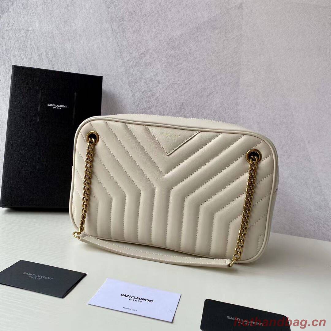 Yves Saint Laurent Calfskin Leather Shoulder Bag Y625386 white Yves Saint Laurent Calfskin Leather Shoulder Bag Y625386 white