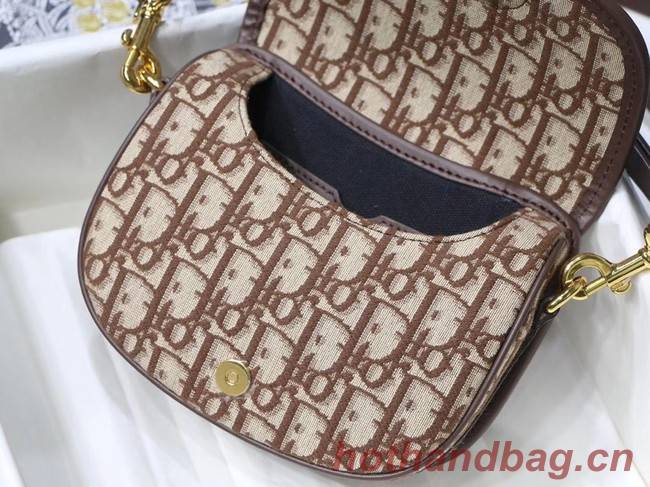 SMALL DIOR BOBBY BAG Brown Dior Oblique Jacquard M9317U