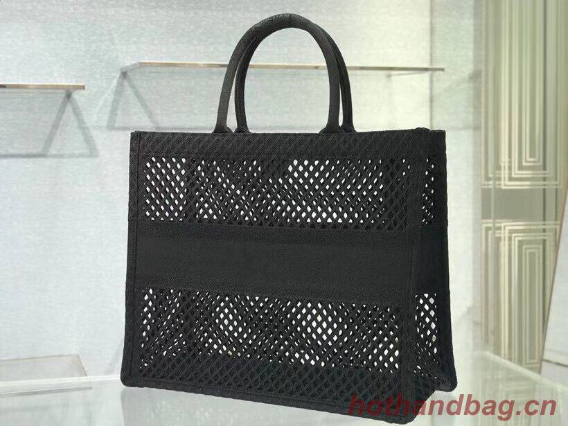 DIOR BOOK TOTE Black Mesh Embroidery M1286ZW DIOR BOOK TOTE Black Mesh Embroidery M1286ZW