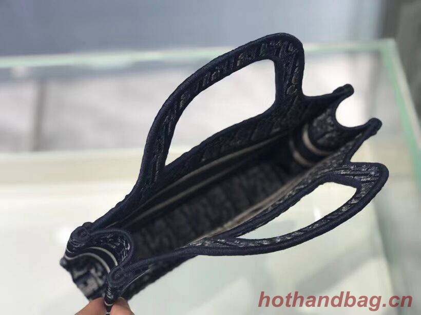 MINI DIOR BOOK TOTE Blue Dior Oblique Embroidered Velvet S5475Z MINI DIOR BOOK TOTE Blue Dior Oblique Embroidered Velvet S5475Z