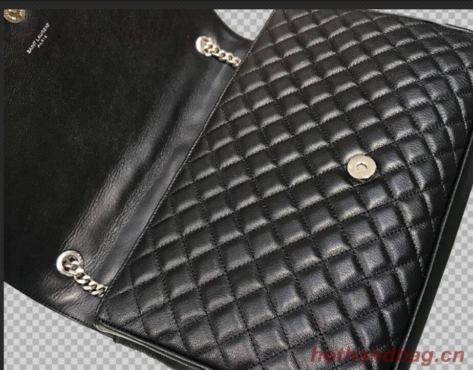 Yves Saint Laurent Calfskin Leather Shoulder Bag Y5699 black