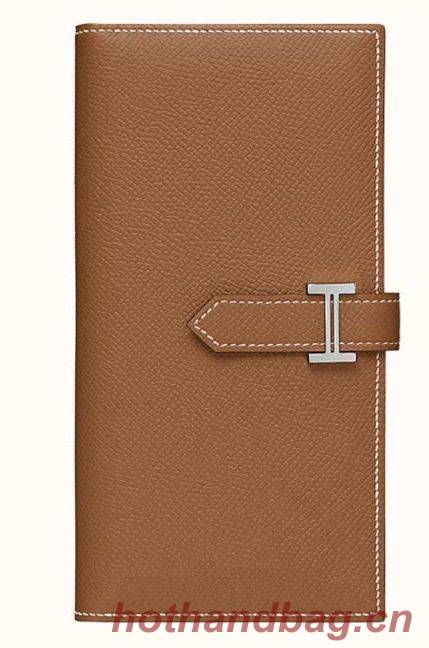 Hermes Wallet Original Leather H513 Brown