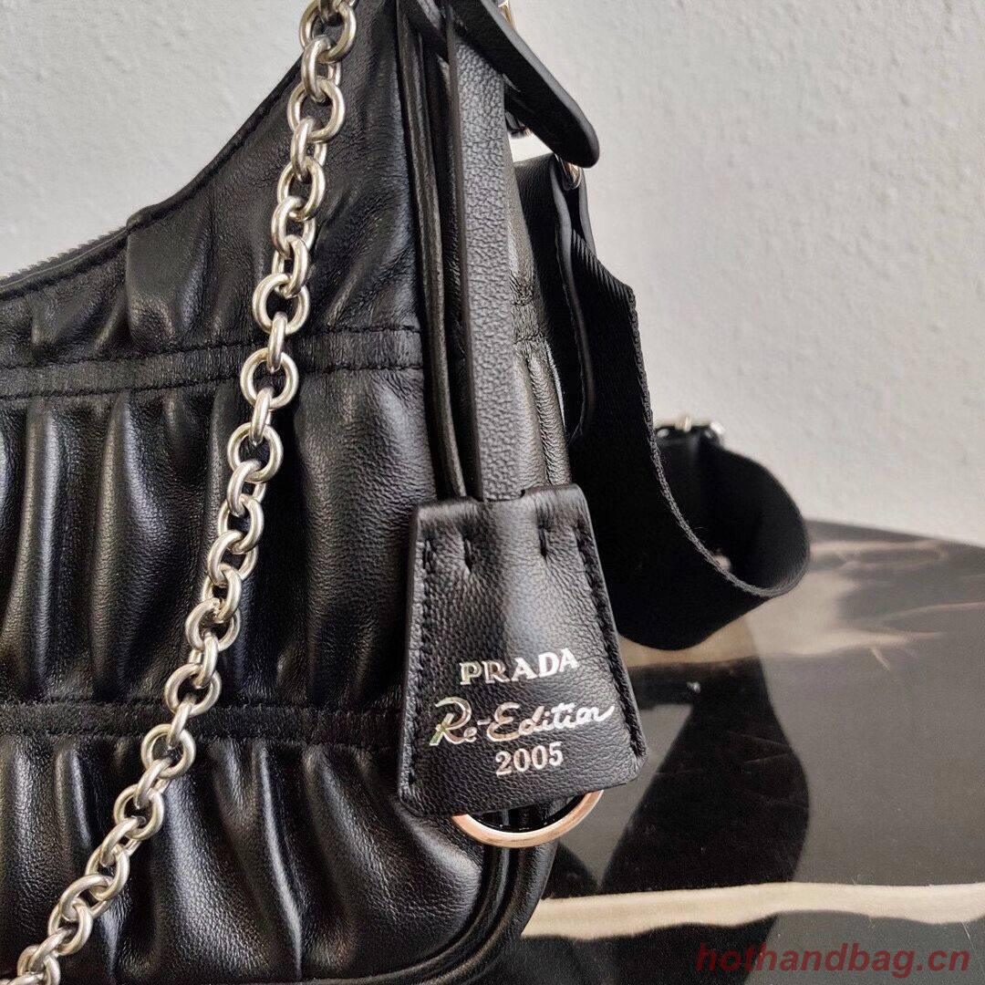 Prada Re-Edition 2005 leather bag 1BH20 black Prada Re-Edition 2005 leather bag 1BH20 black
