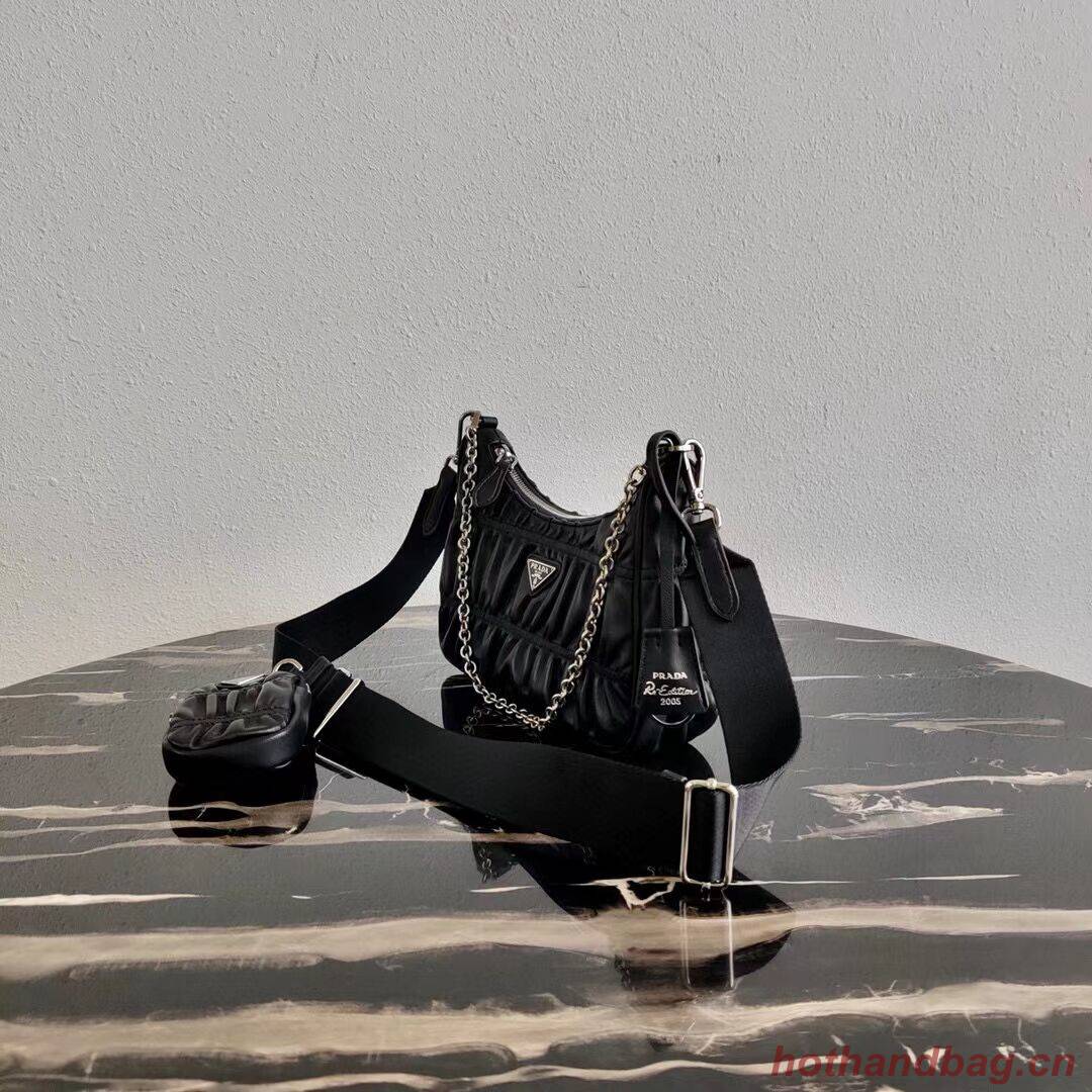 Prada Re-Edition 2005 leather bag 1BH20 black Prada Re-Edition 2005 leather bag 1BH20 black