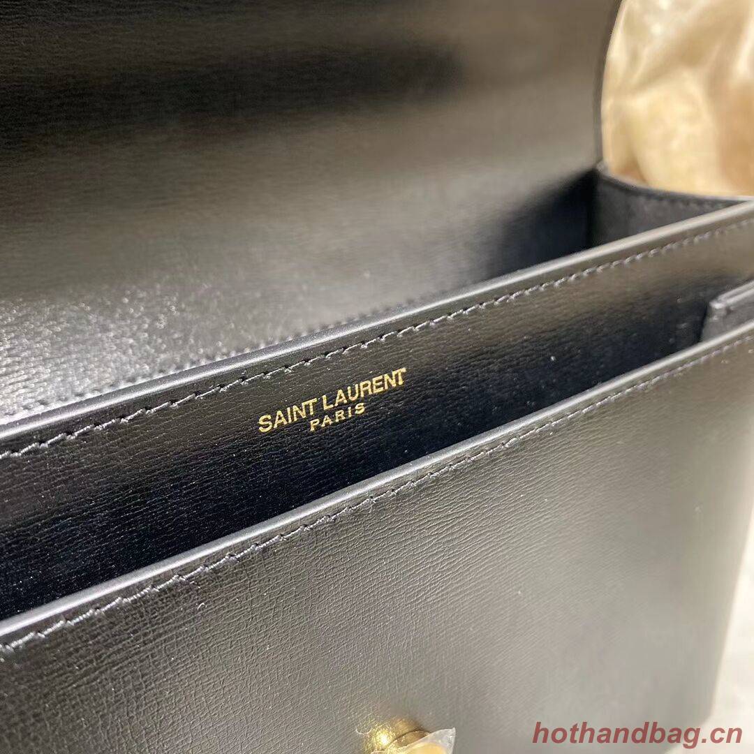 Yves Saint Laurent Calfskin Leather Tote Bag Y634723 black