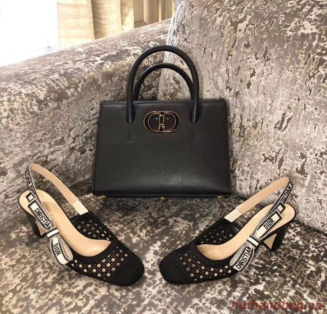 DIOR MEDIUM ST HONORE TOTE Grained Calfskin M9321UMBA black DIOR MEDIUM ST HONORE TOTE Grained Calfskin M9321UMBA black