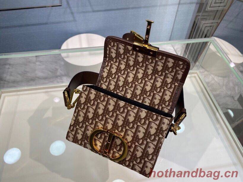 30 MONTAIGNE BOX BAG Brown Dior Oblique Jacquard M9204