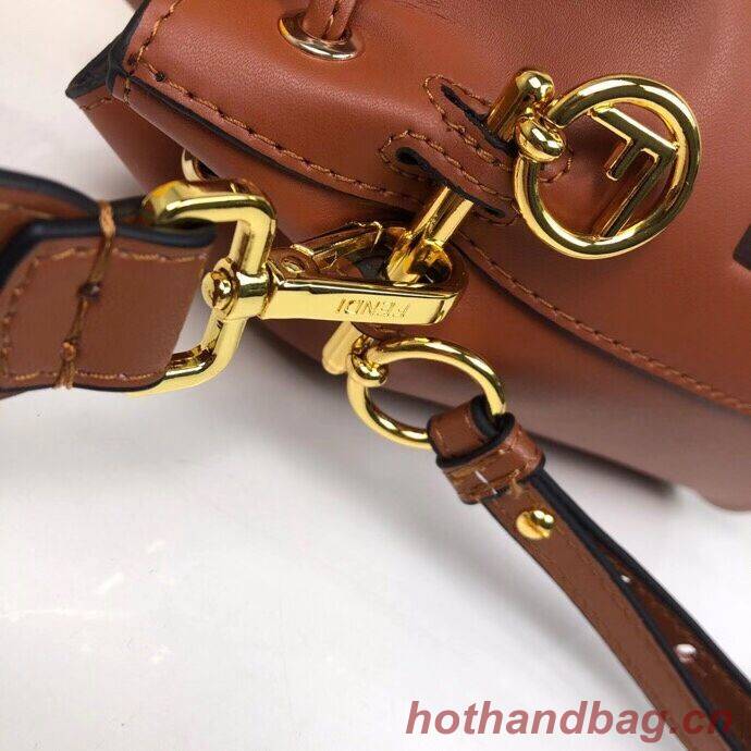 FENDI MON TRESOR Brown leather mini-bag 8BS010