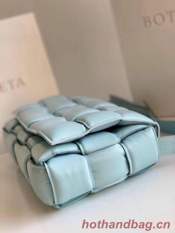 Bottega Veneta PADDED CASSETTE BAG suede 591970 Light Blue Bottega Veneta PADDED CASSETTE BAG suede 591970 Light Blue