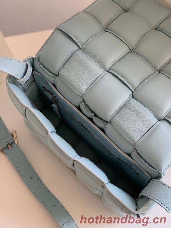 Bottega Veneta PADDED CASSETTE BAG suede 591970 Light Blue Bottega Veneta PADDED CASSETTE BAG suede 591970 Light Blue