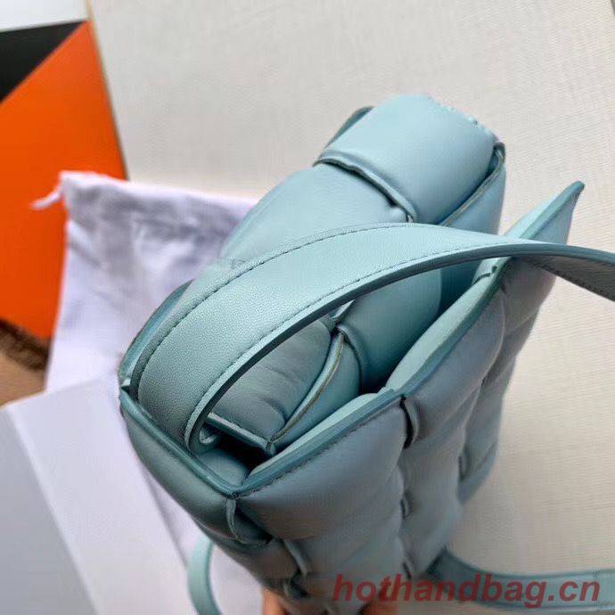 Bottega Veneta PADDED CASSETTE BAG suede 591970 Light Blue Bottega Veneta PADDED CASSETTE BAG suede 591970 Light Blue
