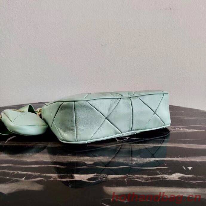 Prada Gaufre nappa leather shoulder bag 1BC151A light green Prada Gaufre nappa leather shoulder bag 1BC151A light green