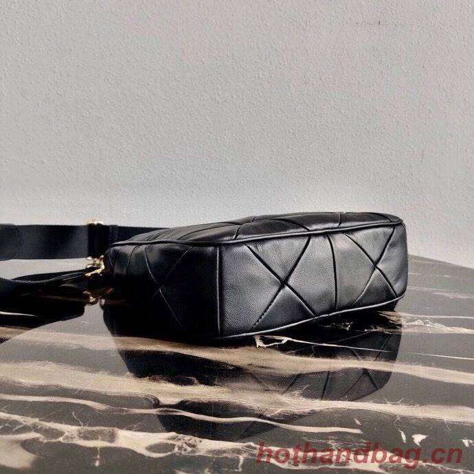 Prada Gaufre nappa leather shoulder bag 1BC151A black Prada Gaufre nappa leather shoulder bag 1BC151A black