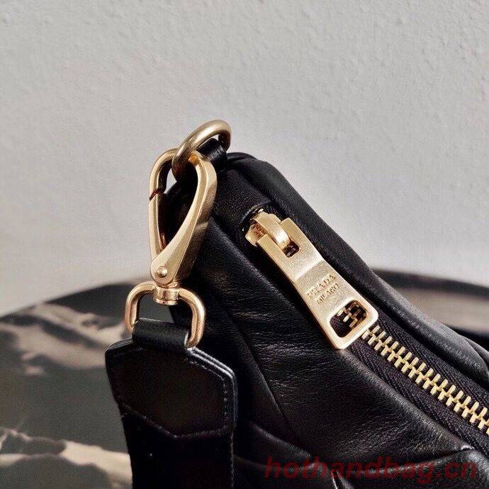 Prada Gaufre nappa leather shoulder bag 1BC151A black Prada Gaufre nappa leather shoulder bag 1BC151A black